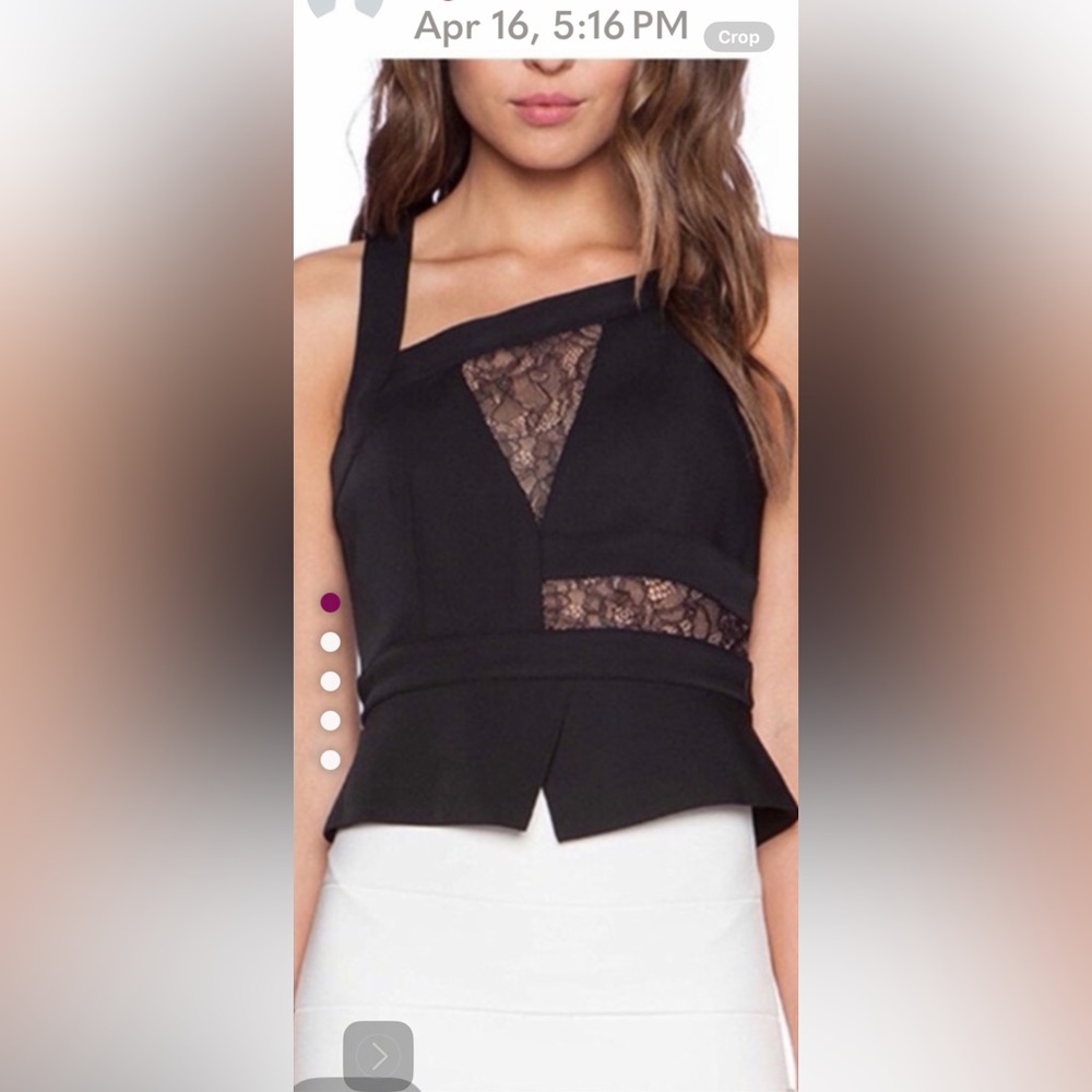 BCBGMaxAzria Black Dress with Lace Accents